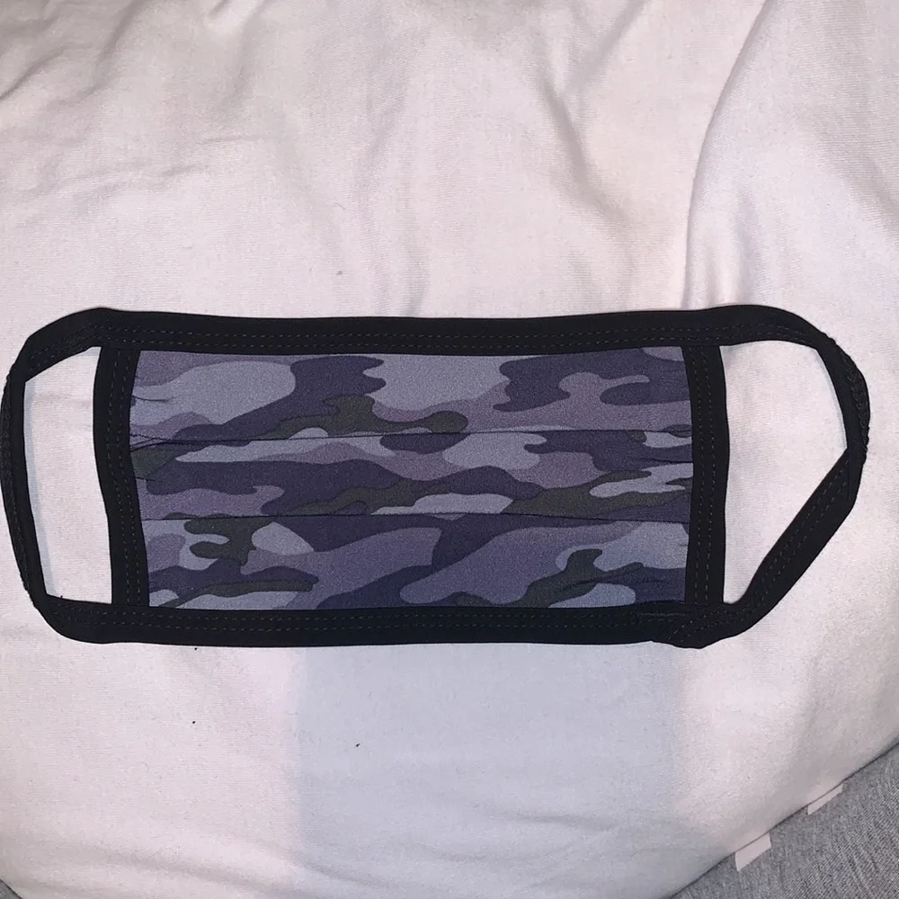 Dark blue camouflage face mask
